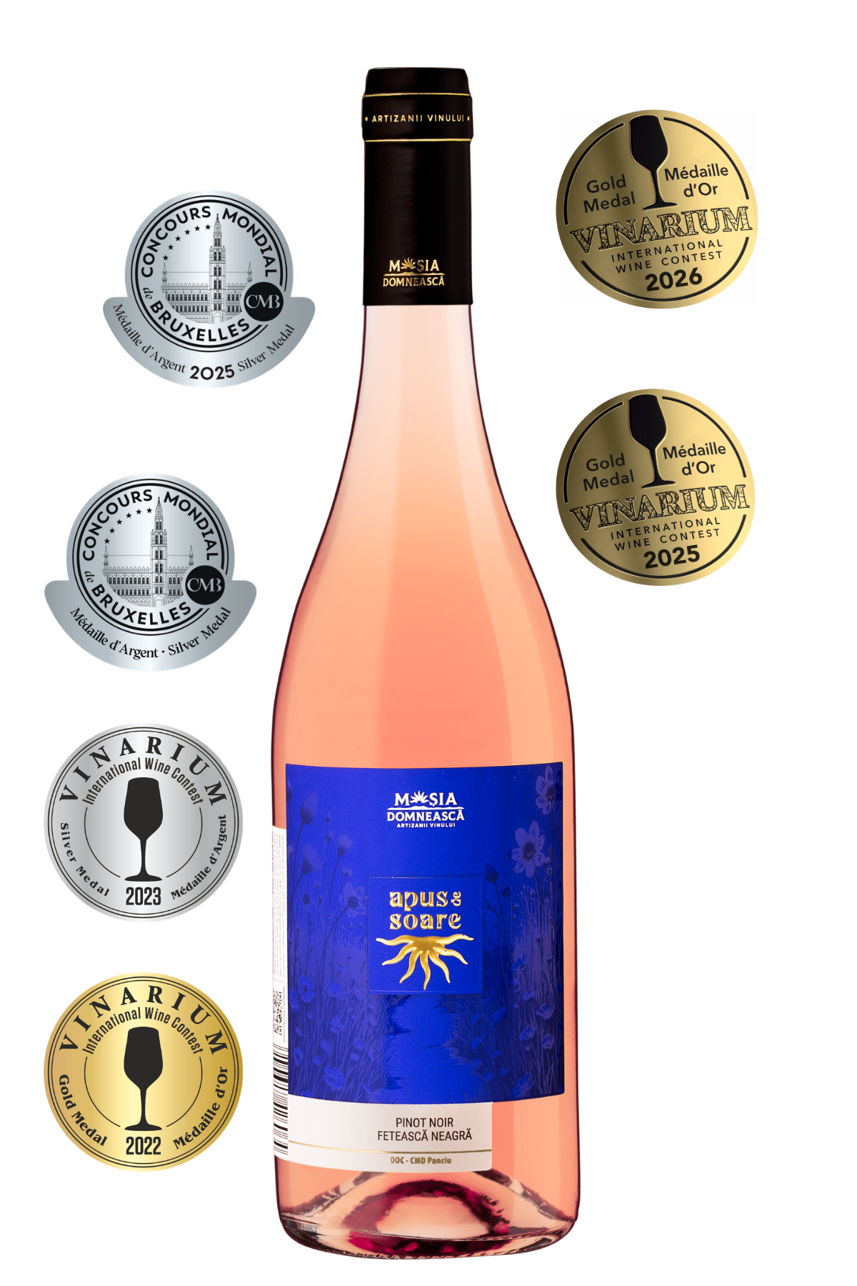 Apus_de_Soare_Pinot_Noir_Feteasca_Neagra_Sec_0.75_medalii