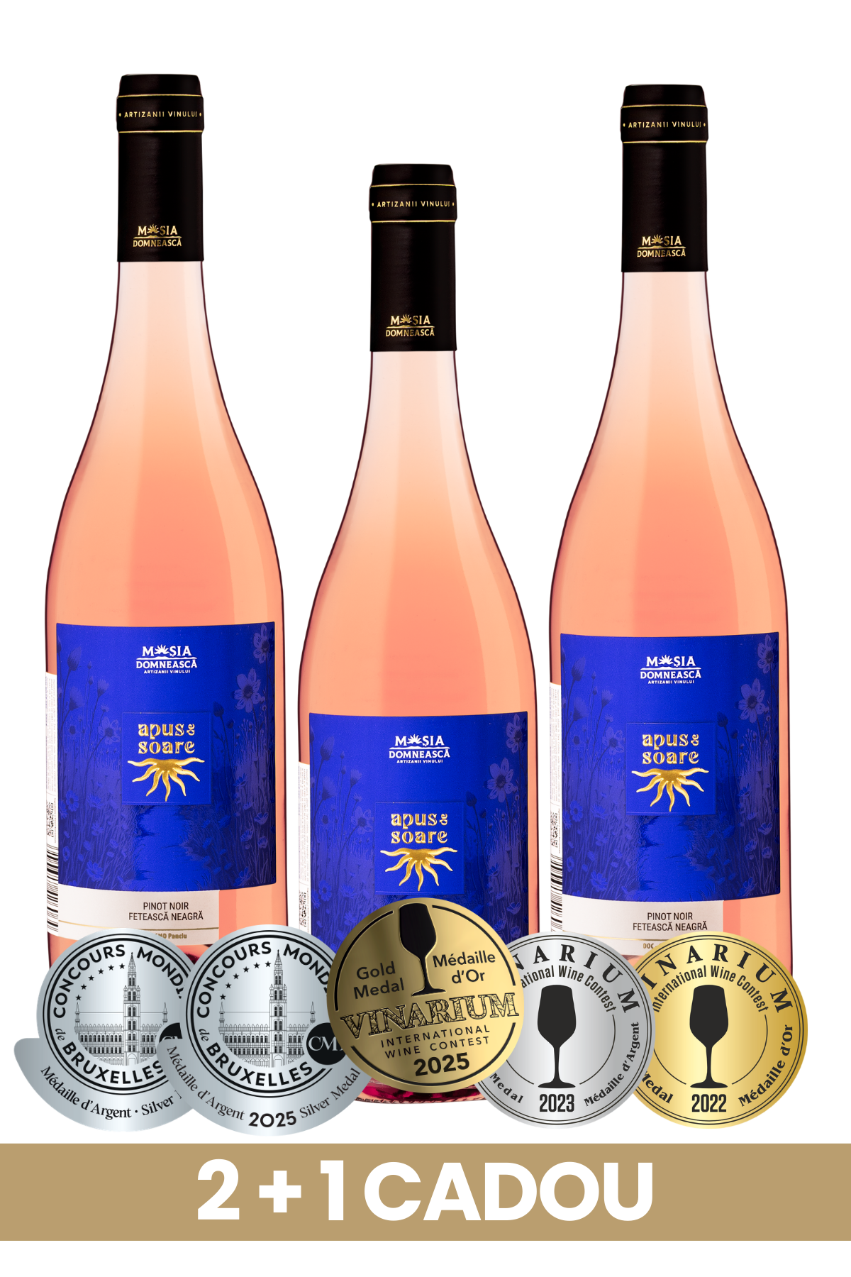 gama_apus_de_soare_pinot_noir_feteasca_neagra_cupaj_vin_rose_sec_sticla_2_plus_1