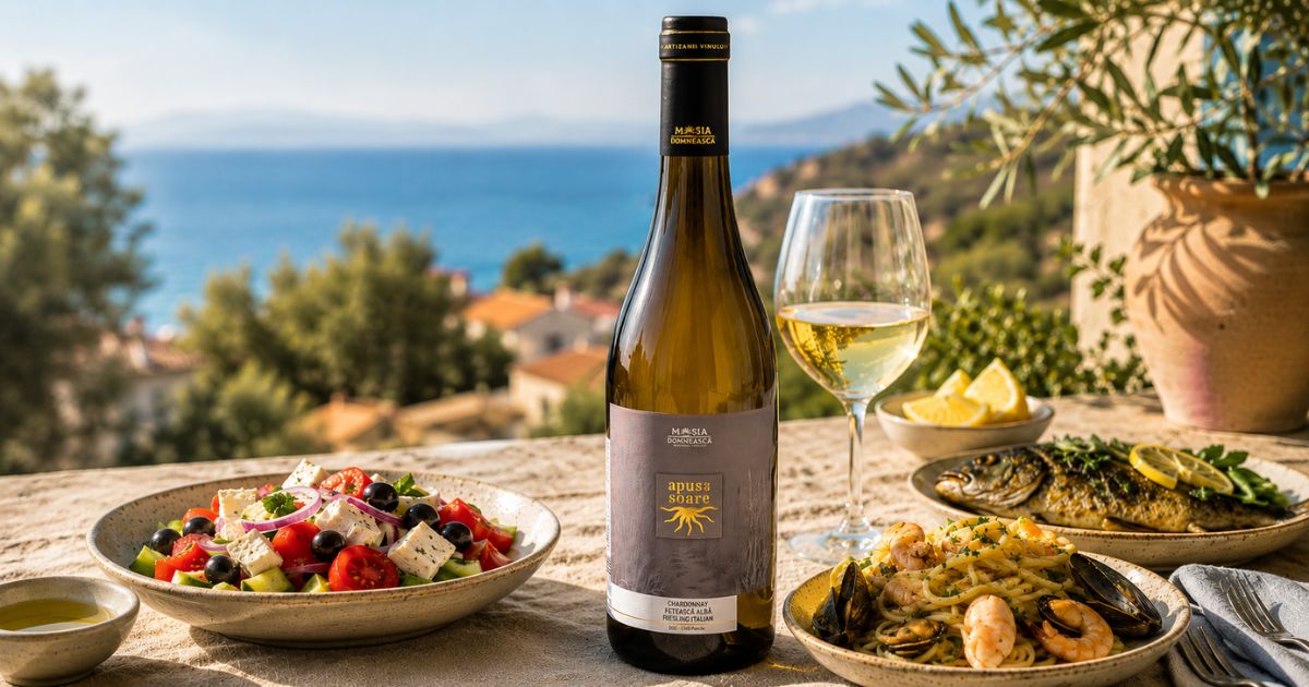 vin-cu-mâncare-mediteraneană